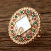 Antique Mother Of Pearl Ring With Gold Plating