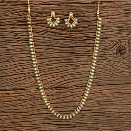 Antique Long Necklace With Gold Plating