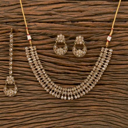 Antique Classic Necklace With Mehndi Plating