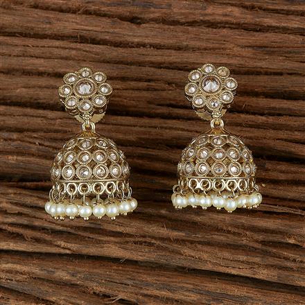 Antique Delicate Earring With Mehndi Plating