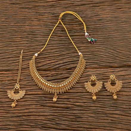 Antique Mukut Necklace With Gold Plating