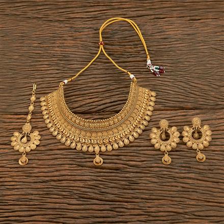 Antique Mukut Necklace With Gold Plating