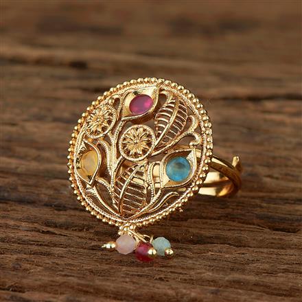 Antique Adjustable Ring With Gold Plating