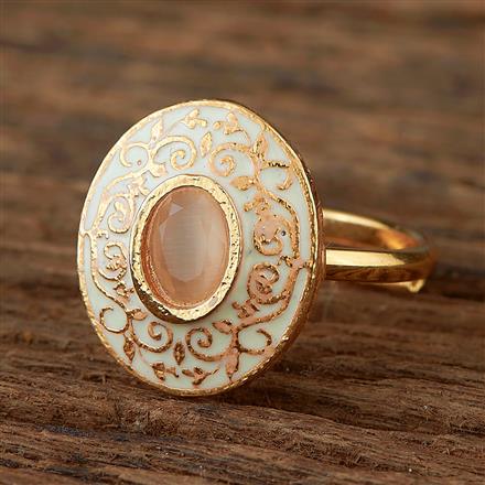 Antique Meenakari Ring With Gold Plating