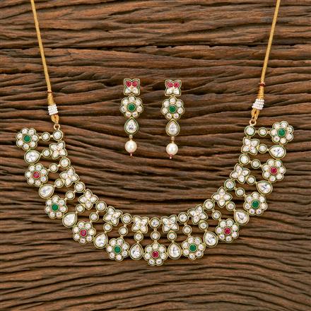 Antique Meenakari Necklace With Gold Plating