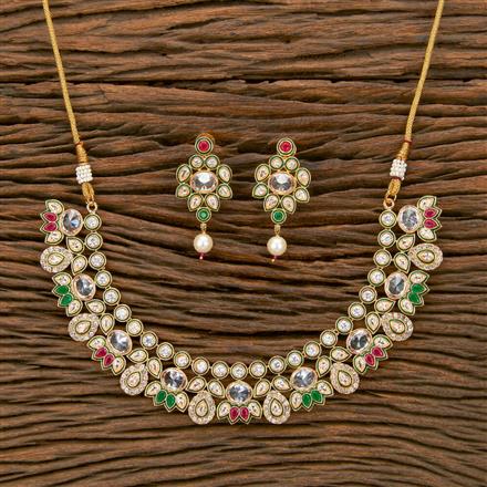 Antique Meenakari Necklace With Gold Plating