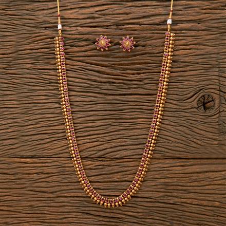 Antique South Indian Necklace With Matte Gold Plating