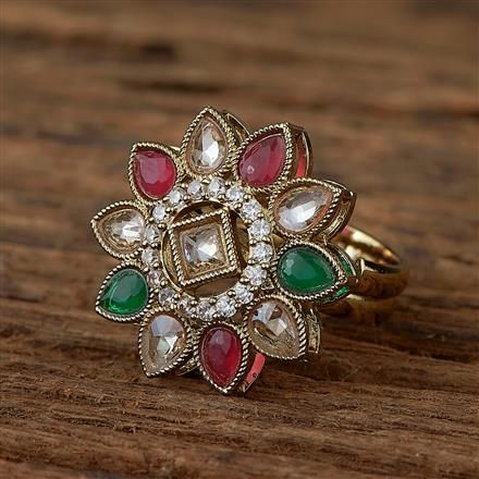 Antique Classic Ring With Mehndi Plating