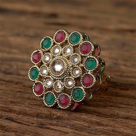 Antique Classic Ring With Mehndi Plating