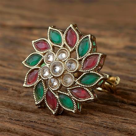 Antique Classic Ring With Mehndi Plating