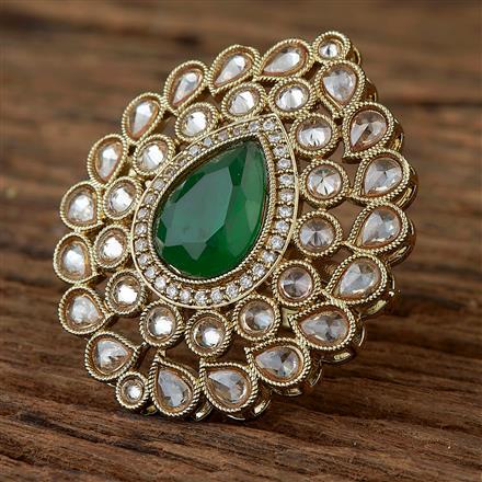 Antique Adjustable Ring With Mehndi Plating