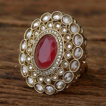 Antique Adjustable Ring With Mehndi Plating