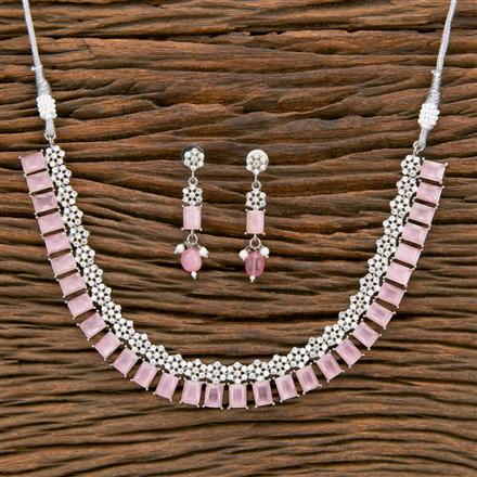 Antique Classic Necklace With Rhodium Plating