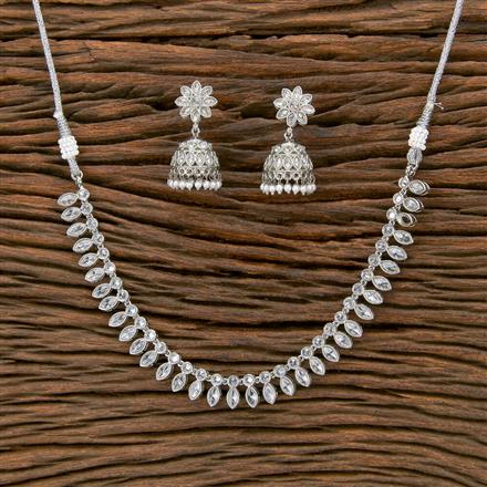 Antique Classic Necklace With Rhodium Plating