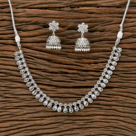 Antique Classic Necklace With Rhodium Plating