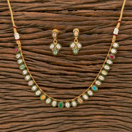 Antique Meenakari Necklace With Gold Plating
