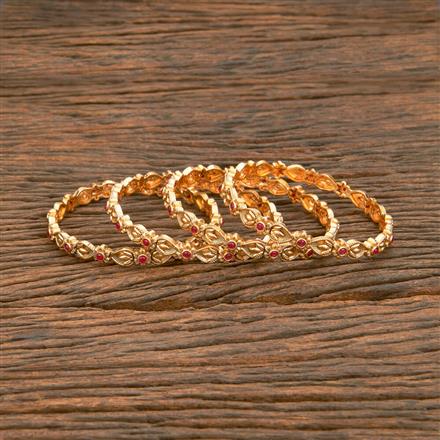 Antique Classic Bangles With Matte Gold Plating