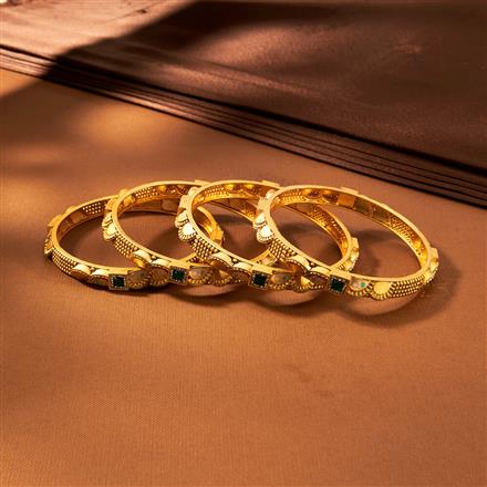 Antique Classic Bangles With Matte Gold Plating