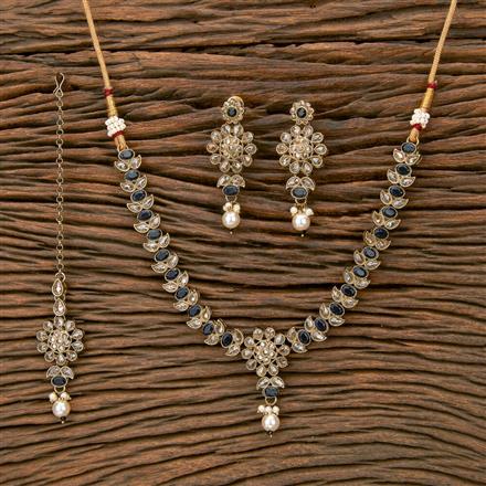 Antique Delicate Necklace With Mehndi Plating