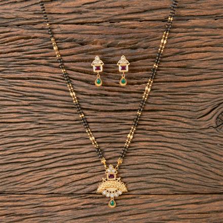 Antique Delicate Mangalsutra With Matte Gold Plating
