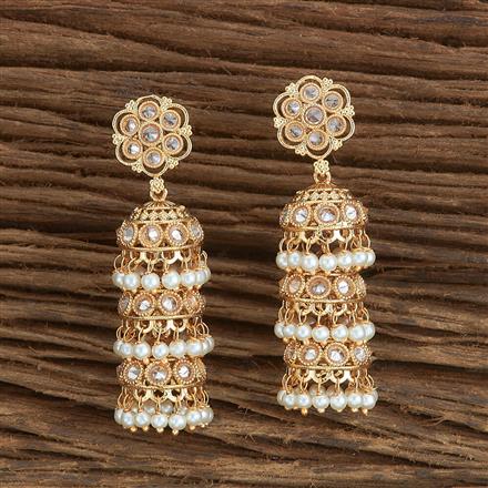 Antique Triple Jhumki With Gold Plating