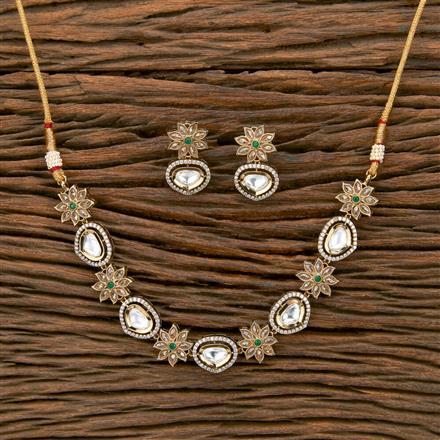 Antique Classic Necklace With Mehndi Plating