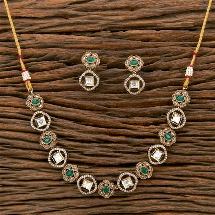 Antique Classic Necklace With Mehndi Plating