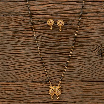 Antique Classic Mangalsutra With Matte Gold Plating