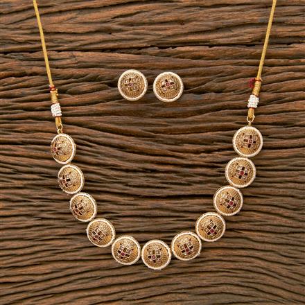 Antique Pearl Necklace With Gold Plating