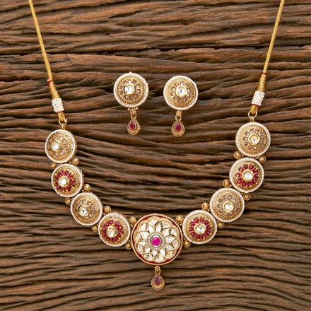 Antique Pearl Necklace With Gold Plating