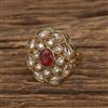 Antique Reverse Ad Stone Ring With Mehndi Plating