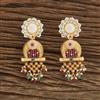 Antique Moti Earring With Matte Gold Plating