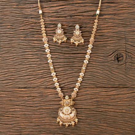 Antique Long Necklace With Gold Plating