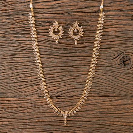 Antique Long Necklace With Gold Plating