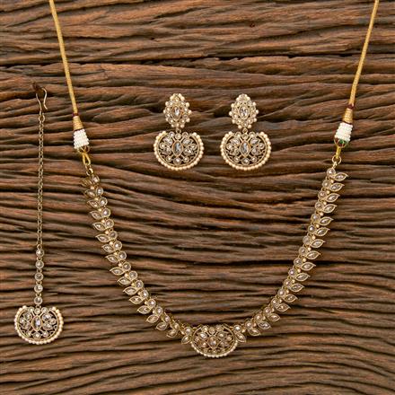 Antique Classic Necklace With Mehndi Plating