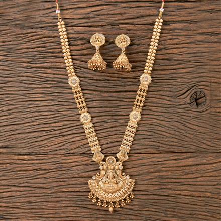 Antique Temple Necklace With Matte Gold Plating