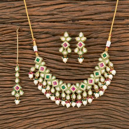 Antique Meenakari Necklace With Gold Plating