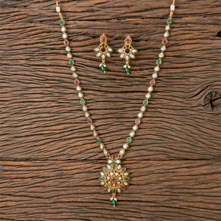 Antique Long Necklace With Gold Plating