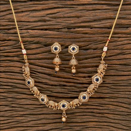 Antique Classic Necklace With Matte Gold Plating