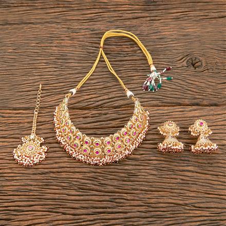 Antique Mukut Necklace With Gold Plating
