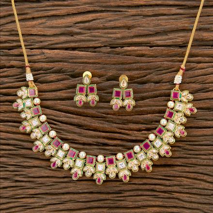 Antique Meenakari Necklace With Gold Plating