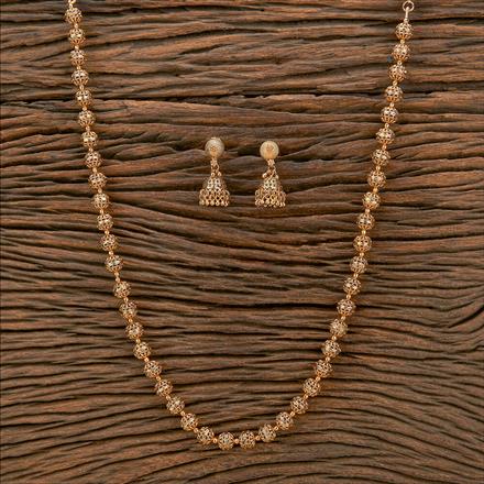 Antique Plain Gold Necklace With Gold Plating
