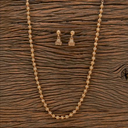 Antique Plain Gold Necklace With Gold Plating