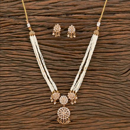 Antique Moti Pendant Set With Gold Plating