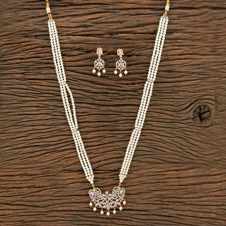 Antique Mala Pendant Set With Gold Plating