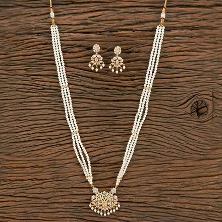 Antique Mala Pendant Set With Gold Plating