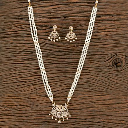 Antique Mala Pendant Set With Gold Plating