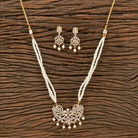 Antique Mala Pendant Set With Gold Plating