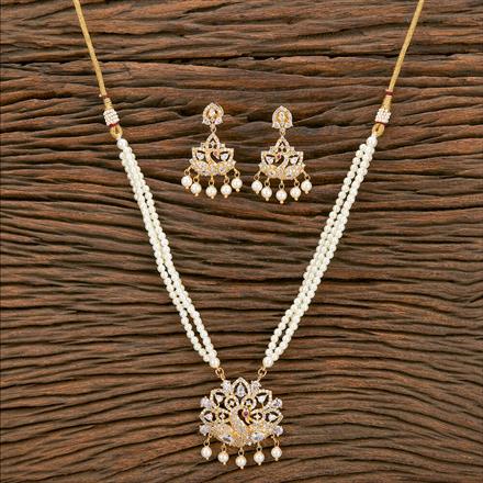 Antique Mala Pendant Set With Gold Plating