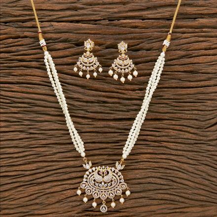 Antique Peacock Pendant Set With Gold Plating